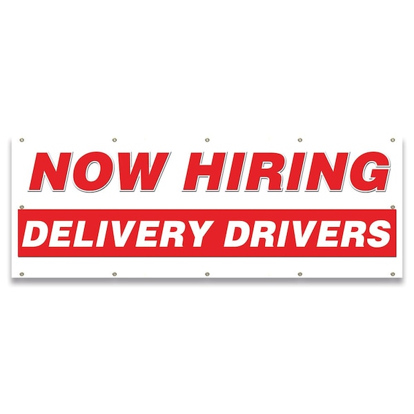 Signmission Now Hiring Delivery Drivers Banner Apply Inside Accepting Application Single Sided B-120-30229 - main